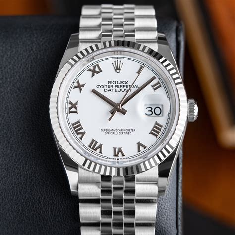 white datejust rolex face|rolex datejust 36mm white dial.